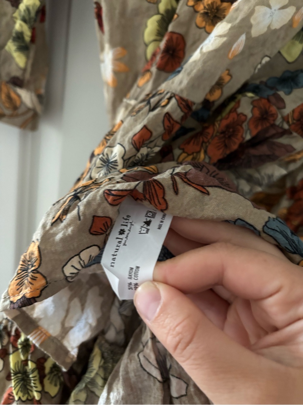 Natural Life Heidi Floral Mini Babydoll Dress Boho - Picture 7 of 8